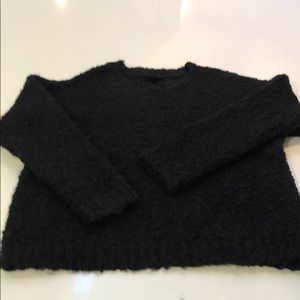 Super fuzzy Black Boucle sweater TOPSHOP